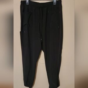 Scrubstar Women's Black with Pink Stitching Pants Size XL